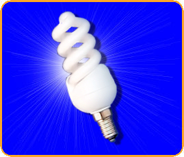 7W SES Low energy spiral bulb